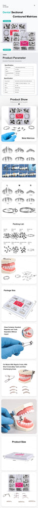 Dental Sectional Contoured Metal Matrices Matrix with Springclip No.1.330 Band Resin Clamping/Seperating Ring Dentist Tools - Health and Wellness Innovations