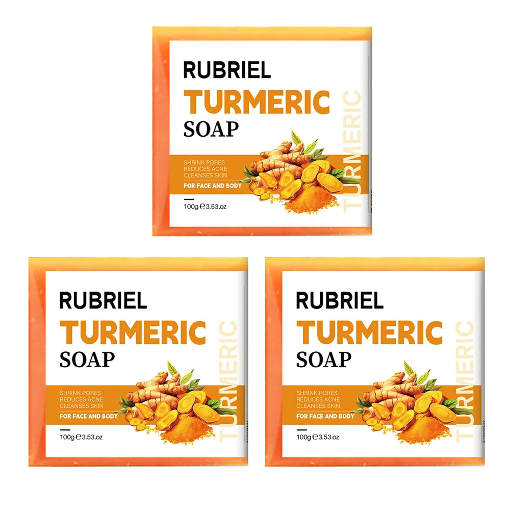 Original Turmeric Soap For Dark Spot Skin Whitening Facial Body Hand Make Soap Bar 100g Deep Cleaning Ginger Moisturizing - Health and Wellness Innovations