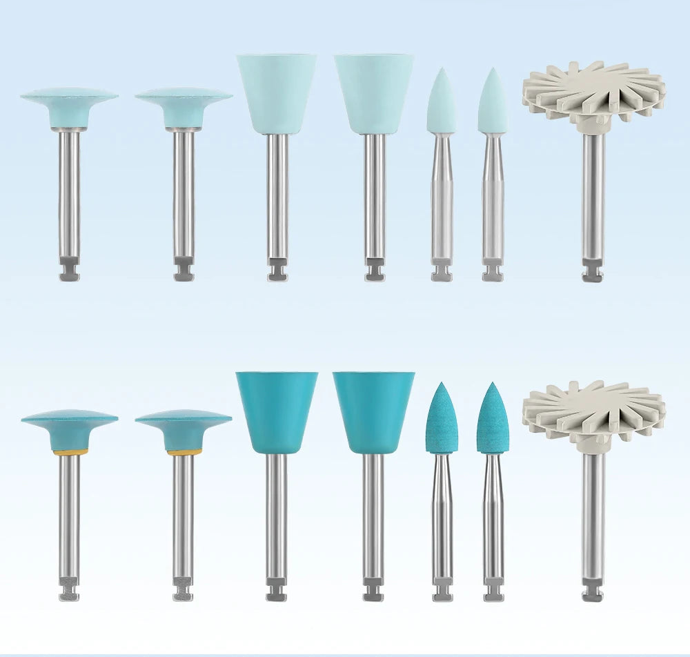 AZDENT 12PCS/Box Dental Composite Polishing Kit RA 2.35mm Polisher for Low Speed Hanpiece Porcelain Natural Teeth Nail Polishing - Health and Wellness Innovations