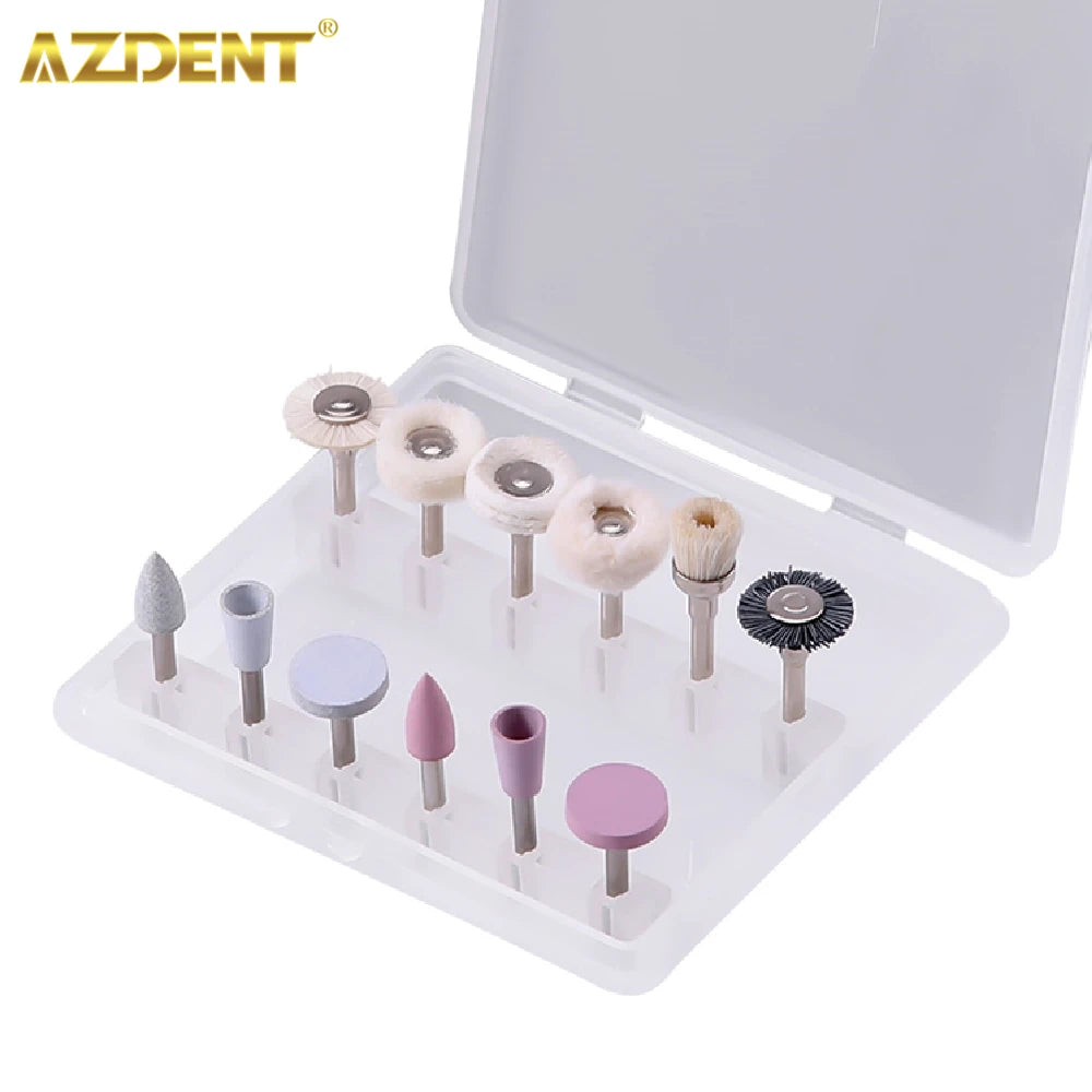 AZDENT 12PCS/Box Dental Composite Polishing Kit RA 2.35mm Polisher for Low Speed Hanpiece Porcelain Natural Teeth Nail Polishing - Health and Wellness Innovations