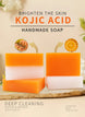 Kojic Acid 100g Whitening Soap, Glutathione Skin Lightening, Anti-aging & Moisturizing Handmade Soap for Face & Body - Health and Wellness Innovations