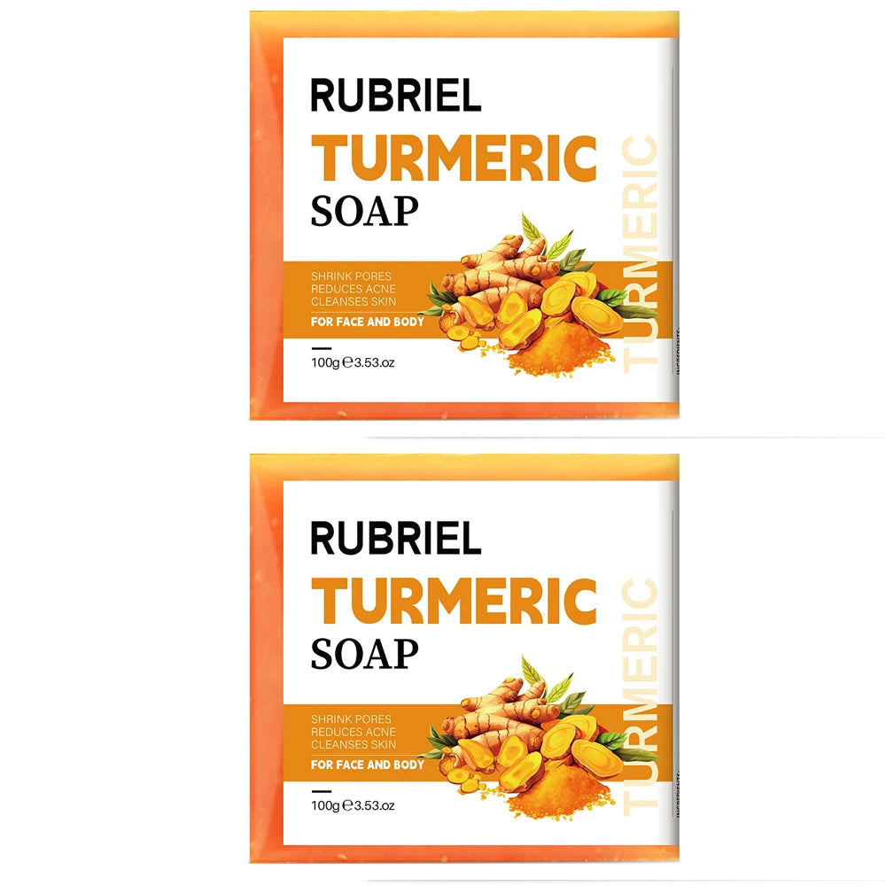 Original Turmeric Soap For Dark Spot Skin Whitening Facial Body Hand Make Soap Bar 100g Deep Cleaning Ginger Moisturizing - Health and Wellness Innovations