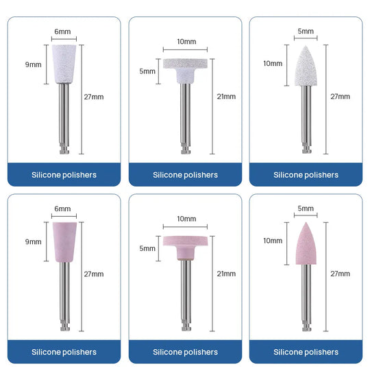 AZDENT 12PCS/Box Dental Composite Polishing Kit RA 2.35mm Polisher for Low Speed Hanpiece Porcelain Natural Teeth Nail Polishing - Health and Wellness Innovations