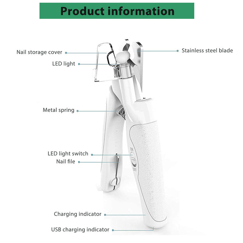 Pet Nail Clippers With LED Light Dogs Cat Nail Scissors Professional Trimmer Tool Care Grooming Supplies - Health and Wellness Innovations