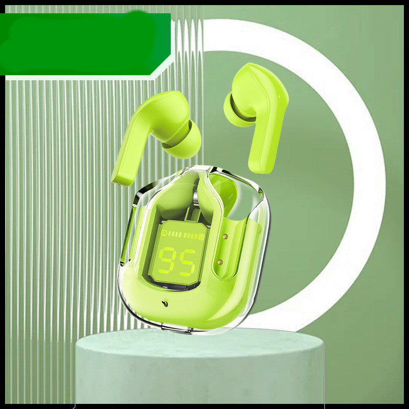 New Mini Transparent Wireless Bluetooth Headset Digital Display ENC Noise Reduction True Wireless Sports Music - Health and Wellness Innovations