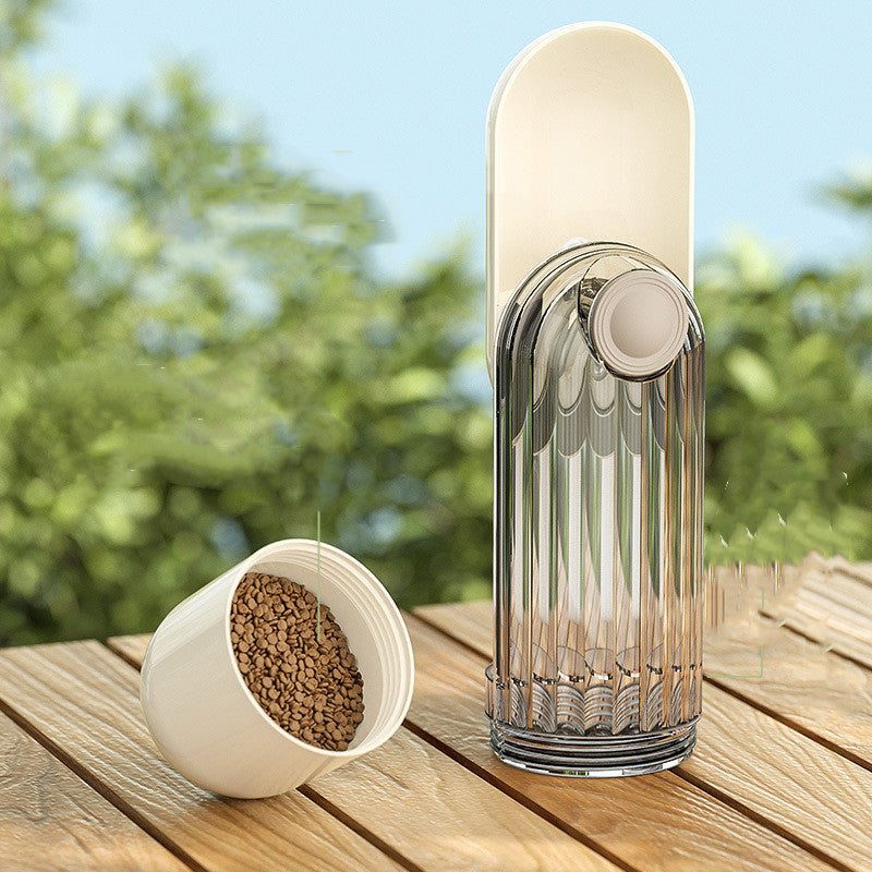2 In 1 Pet Water Cup Segment Design Green Dog Walking Portable Drinking Cup Dog Feeding Supplies Pet Supplies Dog Walking Water Feeder Pets Products - Health and Wellness Innovations