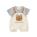 Cartoon Bear Print Baby Short Sleeve Rompers - Health and Wellness Innovations