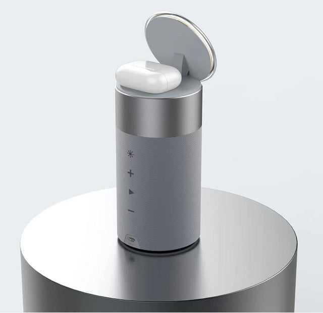 3 In 1 Multi-Function IPhone And AirPods Wireless Charger Portable Bluetooth Speaker With Touch Lamp For Home And Office - Health and Wellness Innovations