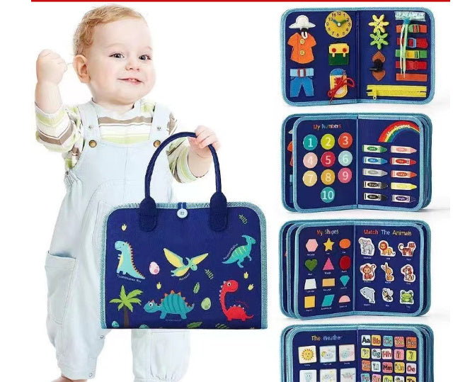 New Busy Book Children's Busy Board Dressing And Buttoning Learning Baby Early Education Preschool Sensory Learning Toy - Health and Wellness Innovations
