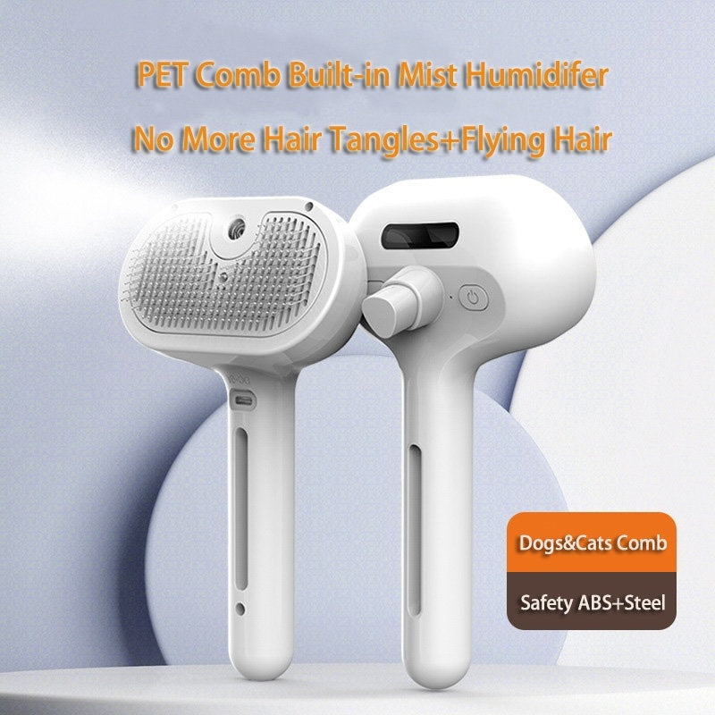 Pet Comb Self Cleaning Pets Hair Remover Brush For Dogs Grooming Tools Dematting Comb Built-in Mist Humidifier Pet Products - Health and Wellness Innovations