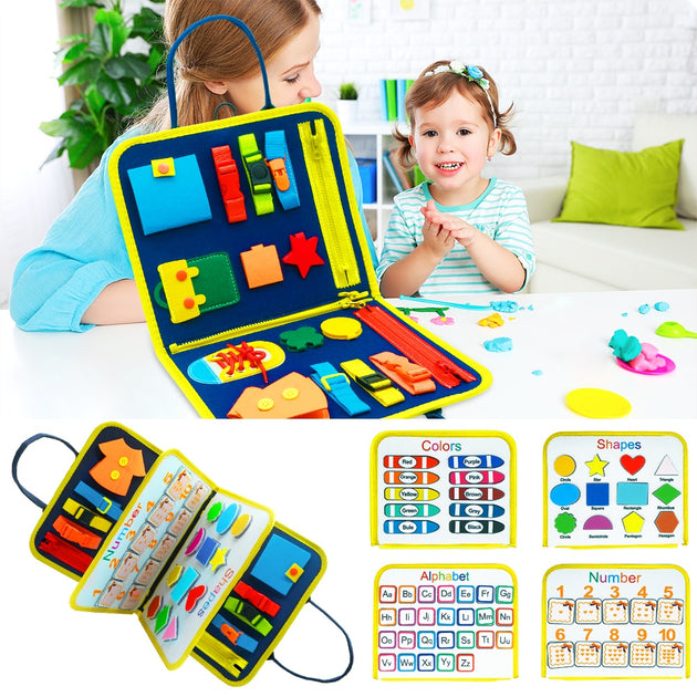 New Busy Book Children's Busy Board Dressing And Buttoning Learning Baby Early Education Preschool Sensory Learning Toy - Health and Wellness Innovations