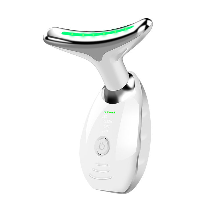Neck Face Beauty Device Colorful LED Photon Therapy Skin Tighten Reduce Double Chin Anti Wrinkle Remove Lifting Massager - Health and Wellness Innovations