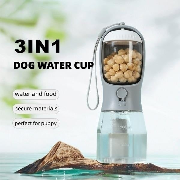 Dog Water Cup Drinking Food Garbage Bag Three-in-one Portable Small Multi-functional Pet Cups Pets Supplies - Health and Wellness Innovations