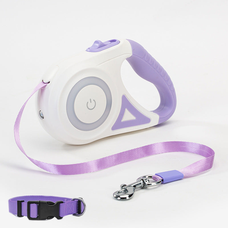 Dog Leash Retractable Leash And Dog Collar Spotlight Automatic Pet Dog Cat Traction Rope For Small Medium Dogs Pet Product - Health and Wellness Innovations