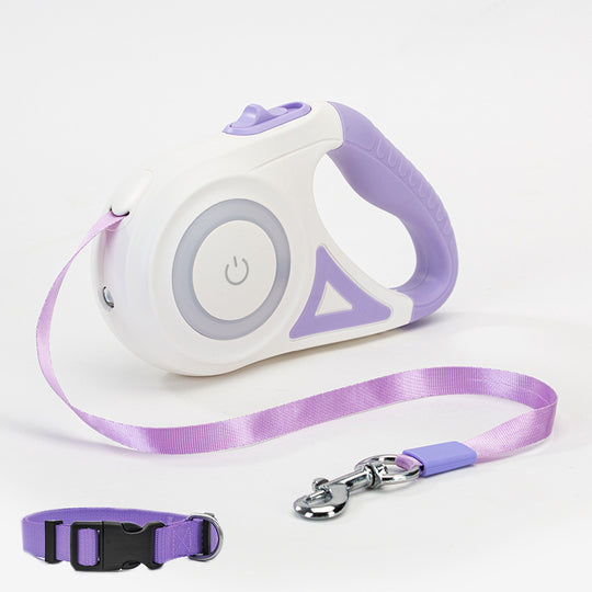 Dog Leash Retractable Leash And Dog Collar Spotlight Automatic Pet Dog Cat Traction Rope For Small Medium Dogs Pet Product - Health and Wellness Innovations