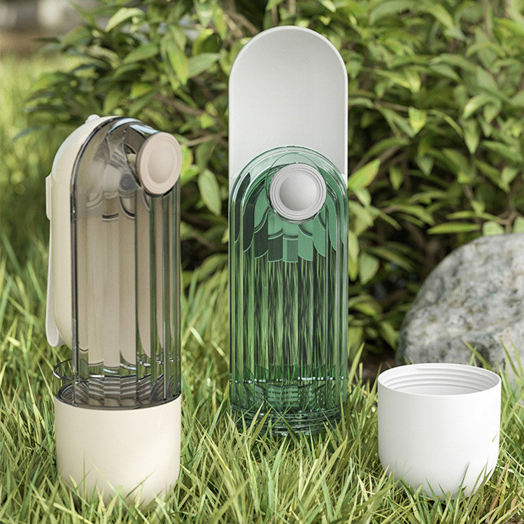 2 In 1 Pet Water Cup Segment Design Green Dog Walking Portable Drinking Cup Dog Feeding Supplies Pet Supplies Dog Walking Water Feeder Pets Products - Health and Wellness Innovations