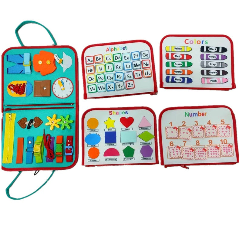 New Busy Book Children's Busy Board Dressing And Buttoning Learning Baby Early Education Preschool Sensory Learning Toy - Health and Wellness Innovations