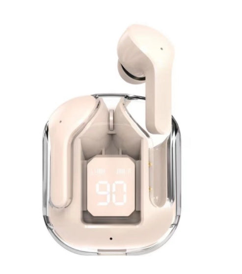 New Mini Transparent Wireless Bluetooth Headset Digital Display ENC Noise Reduction True Wireless Sports Music - Health and Wellness Innovations