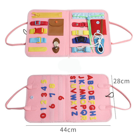 New Busy Book Children's Busy Board Dressing And Buttoning Learning Baby Early Education Preschool Sensory Learning Toy - Health and Wellness Innovations