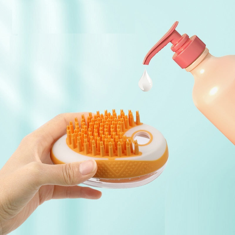 Dog Cat Bath Brush 2-in-1 Pet SPA Massage Comb Soft Silicone Pets Shower Hair Grooming Cmob Dog Cleaning Tool Pet Products - Health and Wellness Innovations