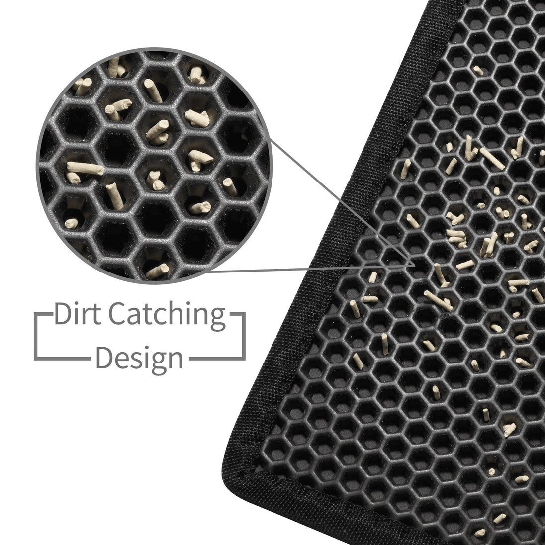 Kitty Cat Litter Mat Trapping Honeycomb Double Layer Design Waterproof Double Layer EVA Cat Litter Pad Waterproof Non-slip Sand Basin Filter Kitten Dog Washable Mattress - Health and Wellness Innovations