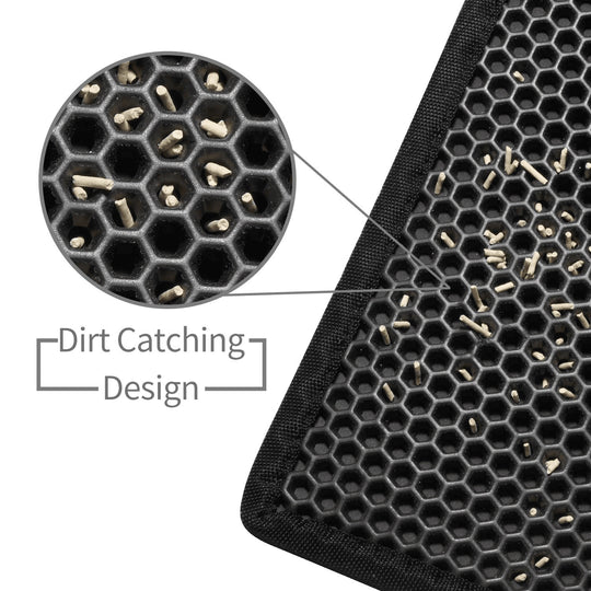 Kitty Cat Litter Mat Trapping Honeycomb Double Layer Design Waterproof Double Layer EVA Cat Litter Pad Waterproof Non-slip Sand Basin Filter Kitten Dog Washable Mattress - Health and Wellness Innovations