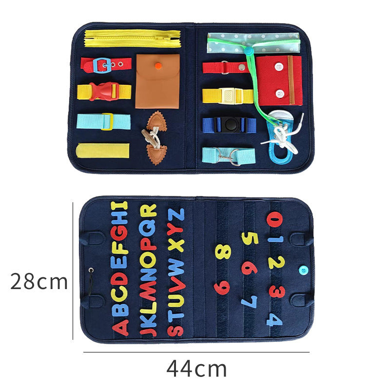 New Busy Book Children's Busy Board Dressing And Buttoning Learning Baby Early Education Preschool Sensory Learning Toy - Health and Wellness Innovations