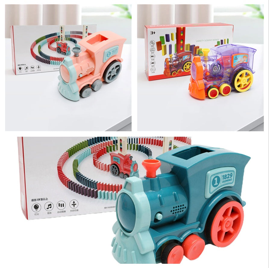 Domino Train Toys Baby Toys Car Puzzle Automatic Release Licensing Electric Building Blocks Train Toy - Health and Wellness Innovations