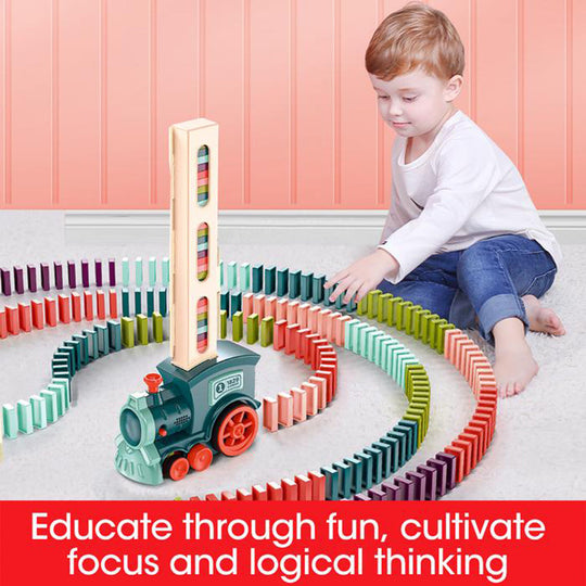 Domino Train Toys Baby Toys Car Puzzle Automatic Release Licensing Electric Building Blocks Train Toy - Health and Wellness Innovations