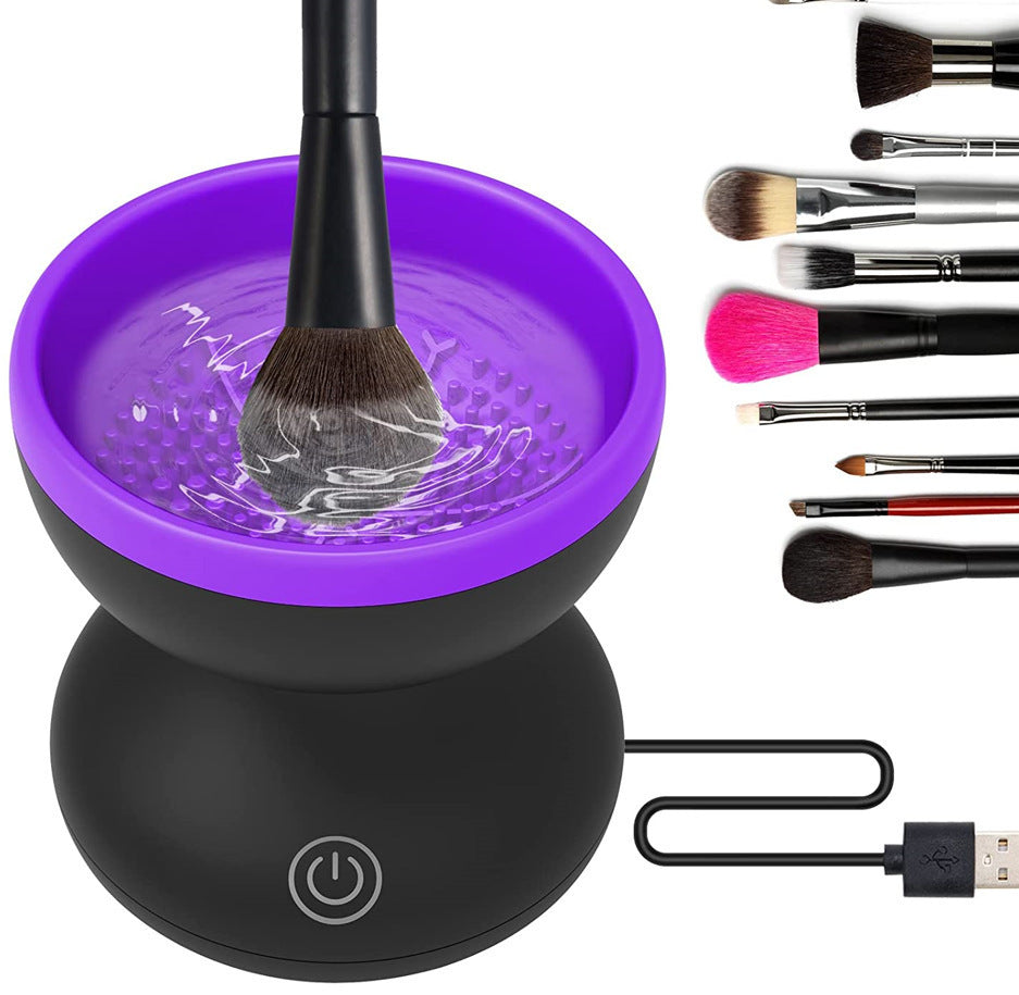 Electric Makeup Brush Cleaner Machine Portable Automatic USB Cosmetic Brush Cleaner Tools For All Size Beauty Makeup Brushes Set - Health and Wellness Innovations