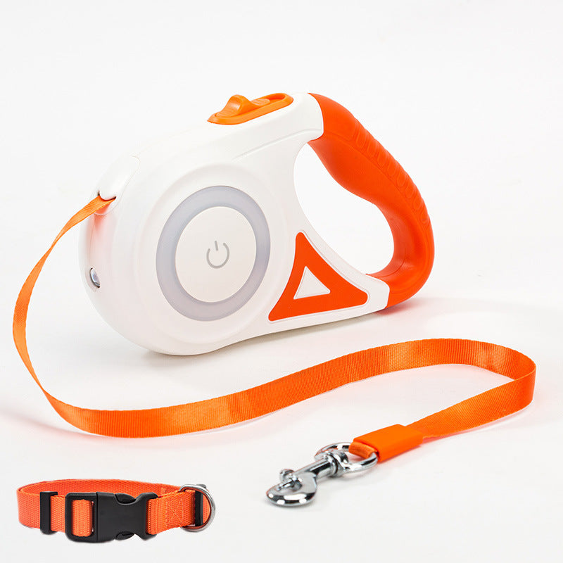 Dog Leash Retractable Leash And Dog Collar Spotlight Automatic Pet Dog Cat Traction Rope For Small Medium Dogs Pet Product - Health and Wellness Innovations