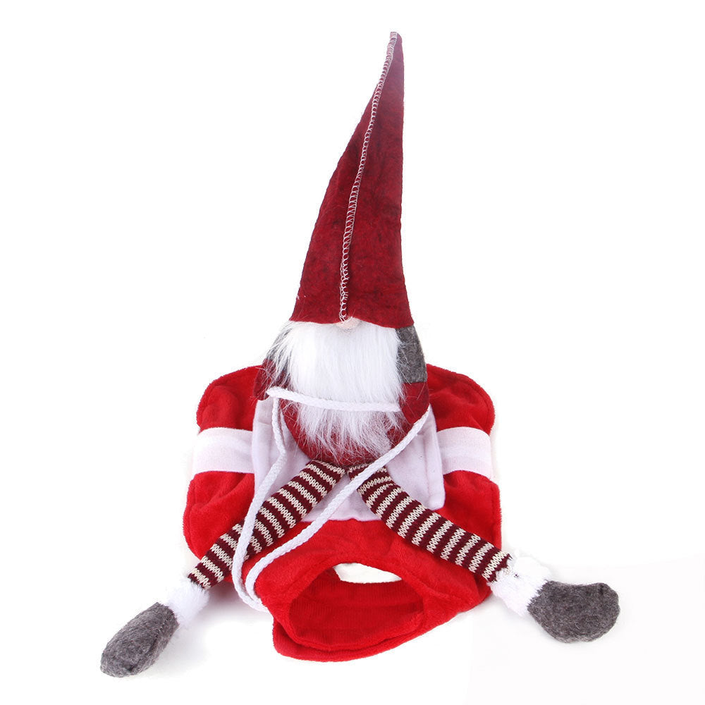 Dog Christmas Clothes Santa Claus Riding Deer - Health and Wellness Innovations